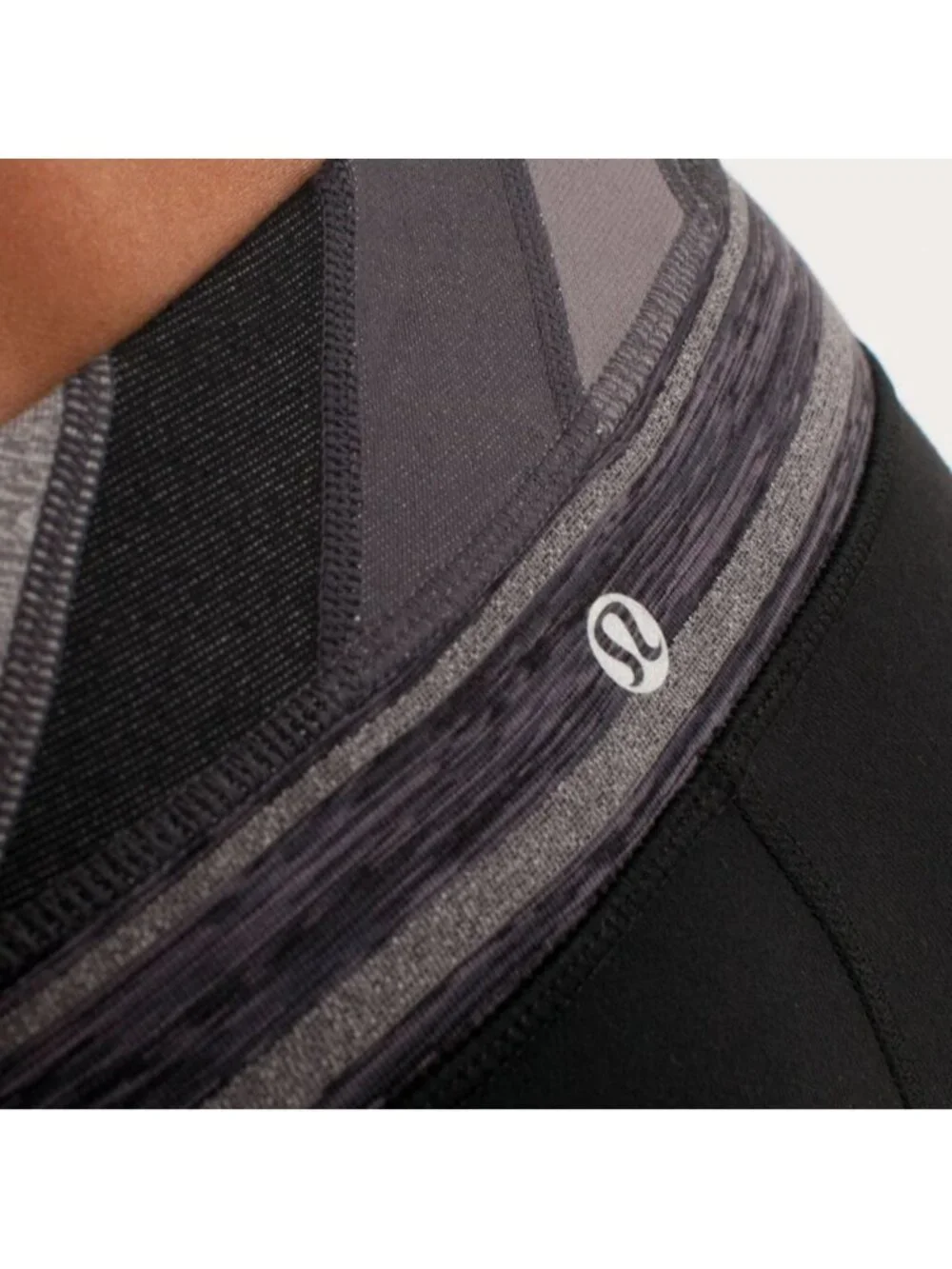 Lululemon Groove Crop Black / Quilt 16 Reversible